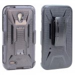 Wholesale Alcatel One Touch Conquest 7046T Holster Combo Belt Clip Case (Black)